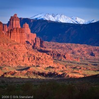 fisher towers, sunset, la sal, mountains, 